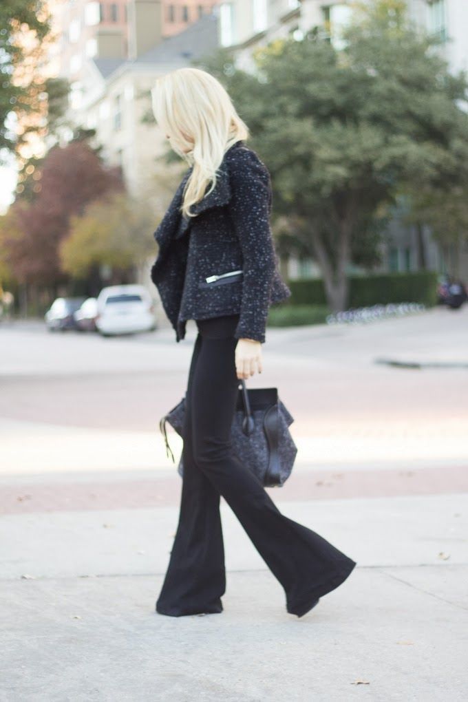 All Black for Coolest Flare Trends for Fall