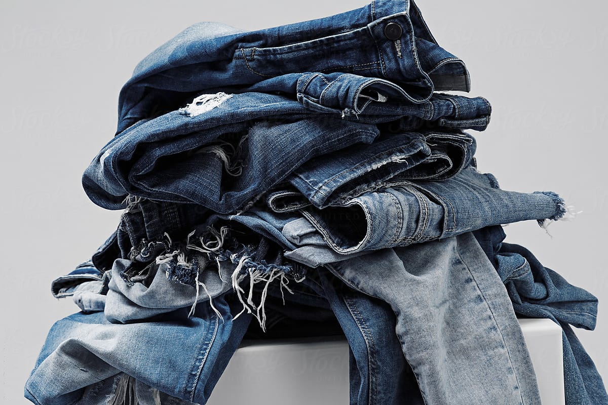 Group of jeans for 7 Ways you can use to Wash/Clean Your jeans and preserve its value
