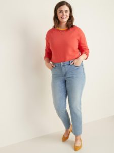 Old Navy Mid Rise Power Slim Straight Plus Size Jeans