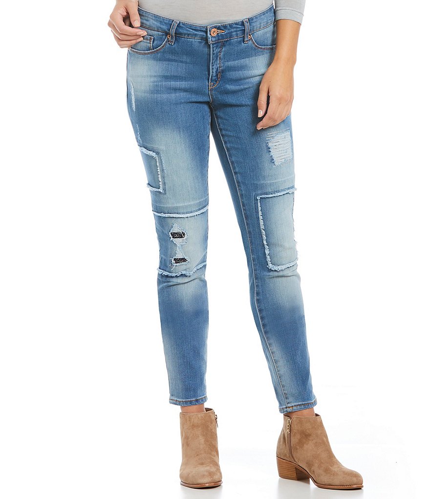 Women Ripped Patch Jeans