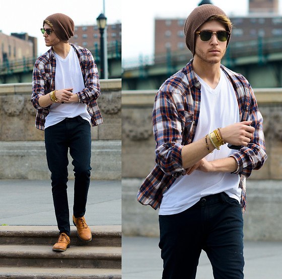 how to wear a flannel shirt over a tee